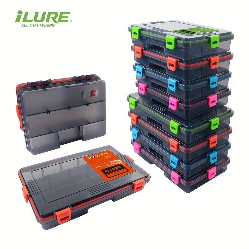 1pc Waterproof Durable Fishing Tackle Box, Plastic Fishing Additions Storage Case For Lures, Hooks, And Tools