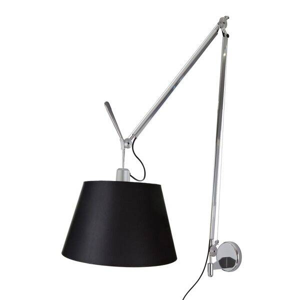 Tolomeo Mega Væglampe Sort Skærm 36cm med Lysdæmper.