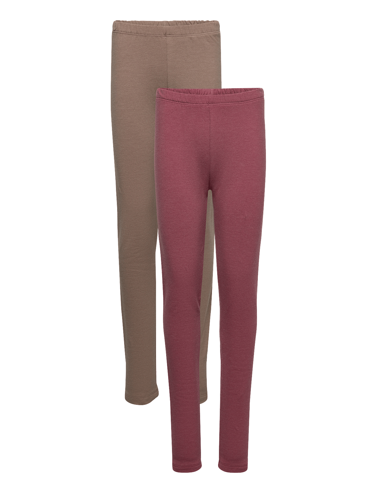 Minymo Sweat Leggings (2-Pack) - Brown - 122