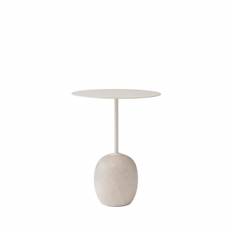 Lato Sidobord LN8 Round Ø40cm Ivory White & Crema Diva Marble