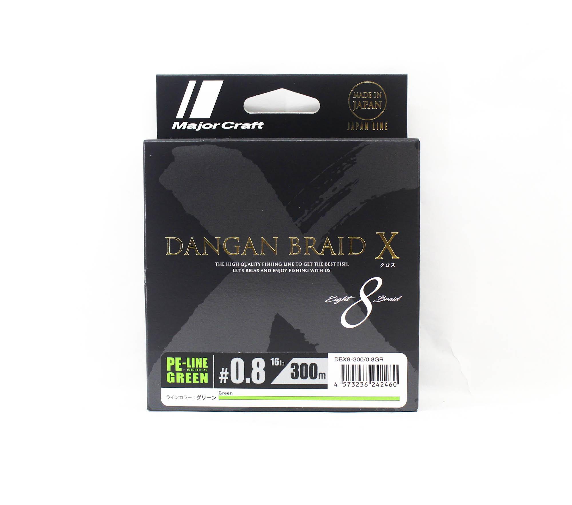 Major Craft Dangan Braid X Line X8 300m P.E 0.8 Green DBX8-300/0.8GR (2460)