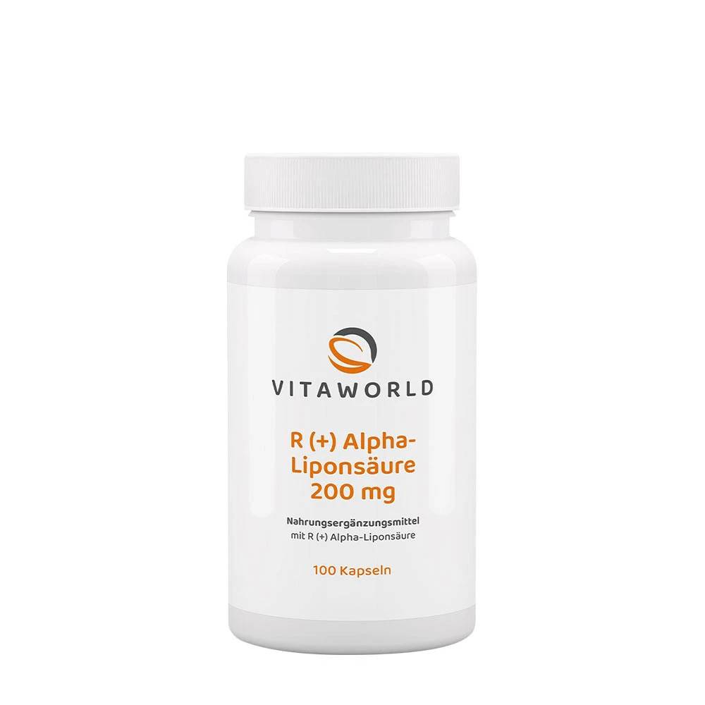 Vitaworld - R(+) Alfa-liponsyra 200 mg, 100 kapslar