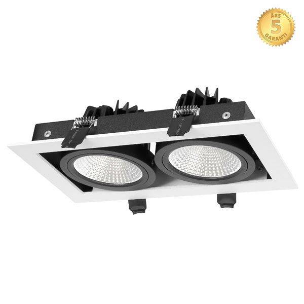 Mercury Led 230V 2x9W 3000K Dæmpbar Sort/Sort