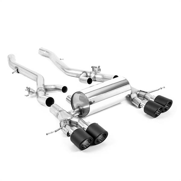 Milltek Centerresonator-Bagud System med JET-115 Kulfiber Enderør BMW 2 Serie M2 Coupé (G87 S58 NAS Ikke-OPF/GPF Modeller)