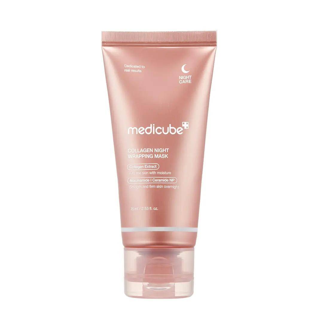 [medicube] Collagen Night Wrapping Mask : SLEEP, SHED, AND GLOW! Skincare Skin Repair Comfort Pinkf 1pcs rosa