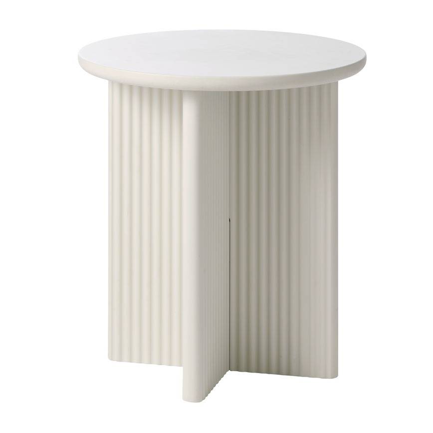 Palma hjørnebord Ø50cm Greige malet mdf