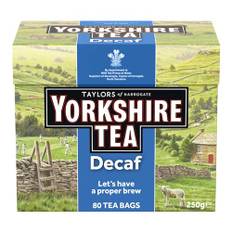 Yorkshire Tea Entkoffeiniert - Erfrischender und Starker, Schwarzer Entkoffeinierter Tee - Traditioneller Britischer Tee - Aus Verantwortungsvoller Herkunft - 80 Teebeutel