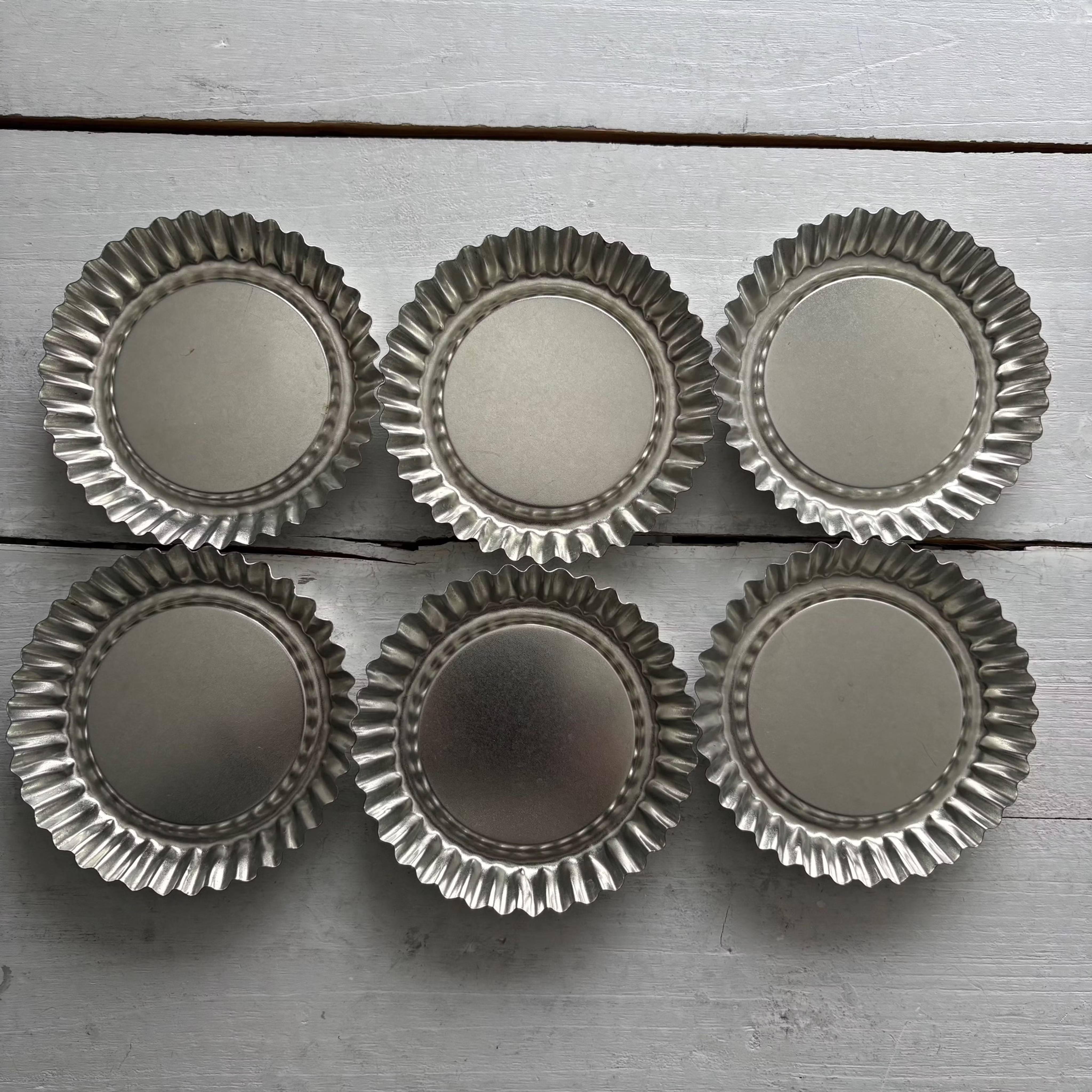 Små pajformar, tartelettformar 6 stycken - (second hand)