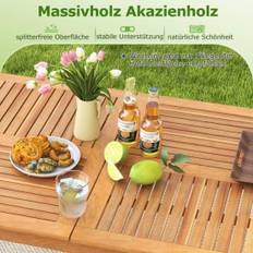 Havebord akacietræ 170 x 90 cm stort terrassebord til 6 personer natur