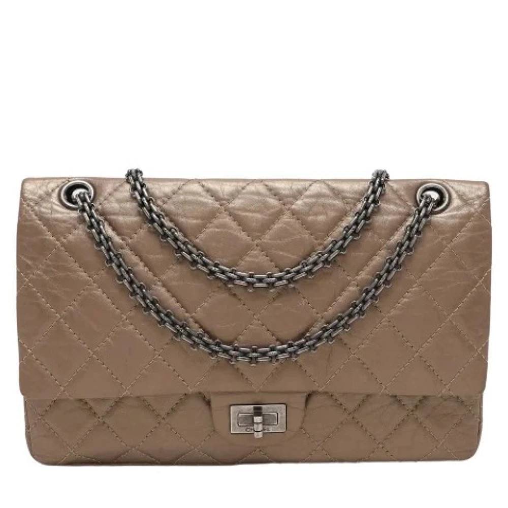 Chanel Vintage Pre-owned Reissue 2.55 Skuldertaske - Vintage - Dame - Grå - ONE SIZE - Uld