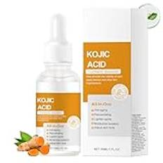 Turmeric Kojic Acid Serum, kojicsyra ansiktsserum för pigmentfläckar borttagare ansikte, Dark Spot Correcting Glow Serum ansikte gentemot mörka fläckar, gurkmeja anti-pigmentfläckar ansikte