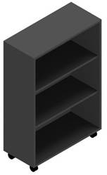 Jive reol m/3 rum antracit, forberedt t/hjul D35