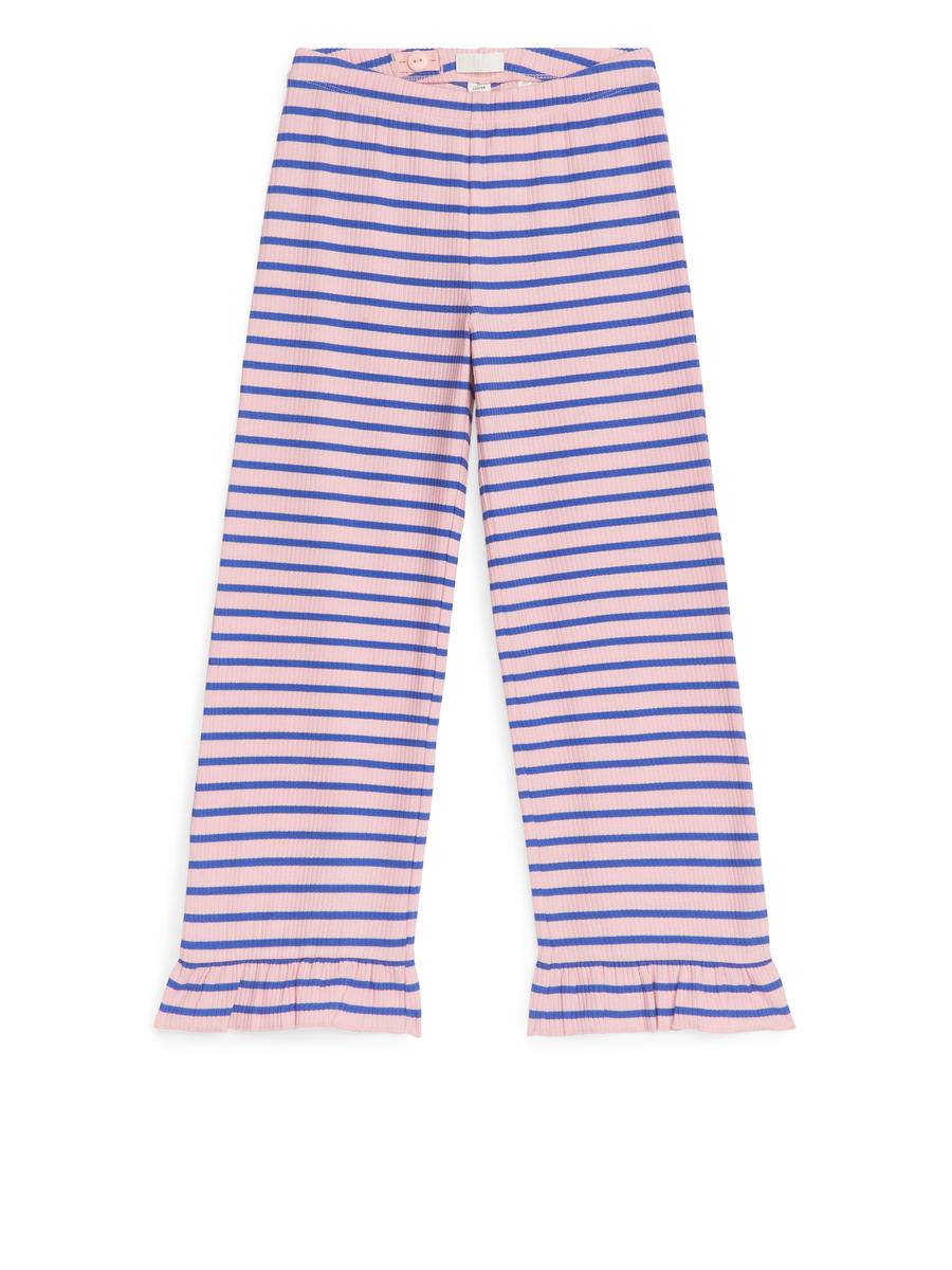 ARKET Frill Jersey Trousers -Blue, 134