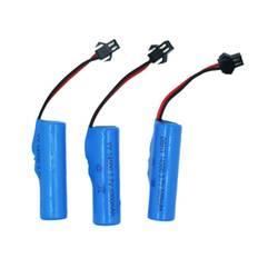 3 stk. 3.7V 14500 Lithium Batteripakke med Beskyttelsesplade SM Stik Legetøjs Stuntbil Batteri