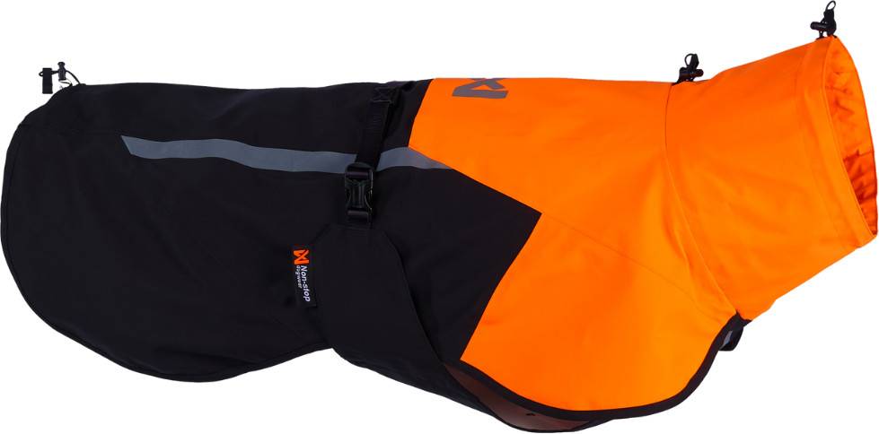 Non-stop Dogwear Fjord Raincoat 2.0 Black/orange, 80
