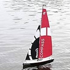 134,5 cm fjärrkontroll båt vindkraft 2,4 G ej driven monterad elektrisk båt RC segelbåt för hobbypojkar vuxna (S)