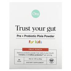 Ora, Trust Your Gut, Prebiotic + Probiotic Pixie Powder, Children's, Fruit Punch, 6 Billion, 30 Sticks, 0.05 oz (1.5 g) Each
