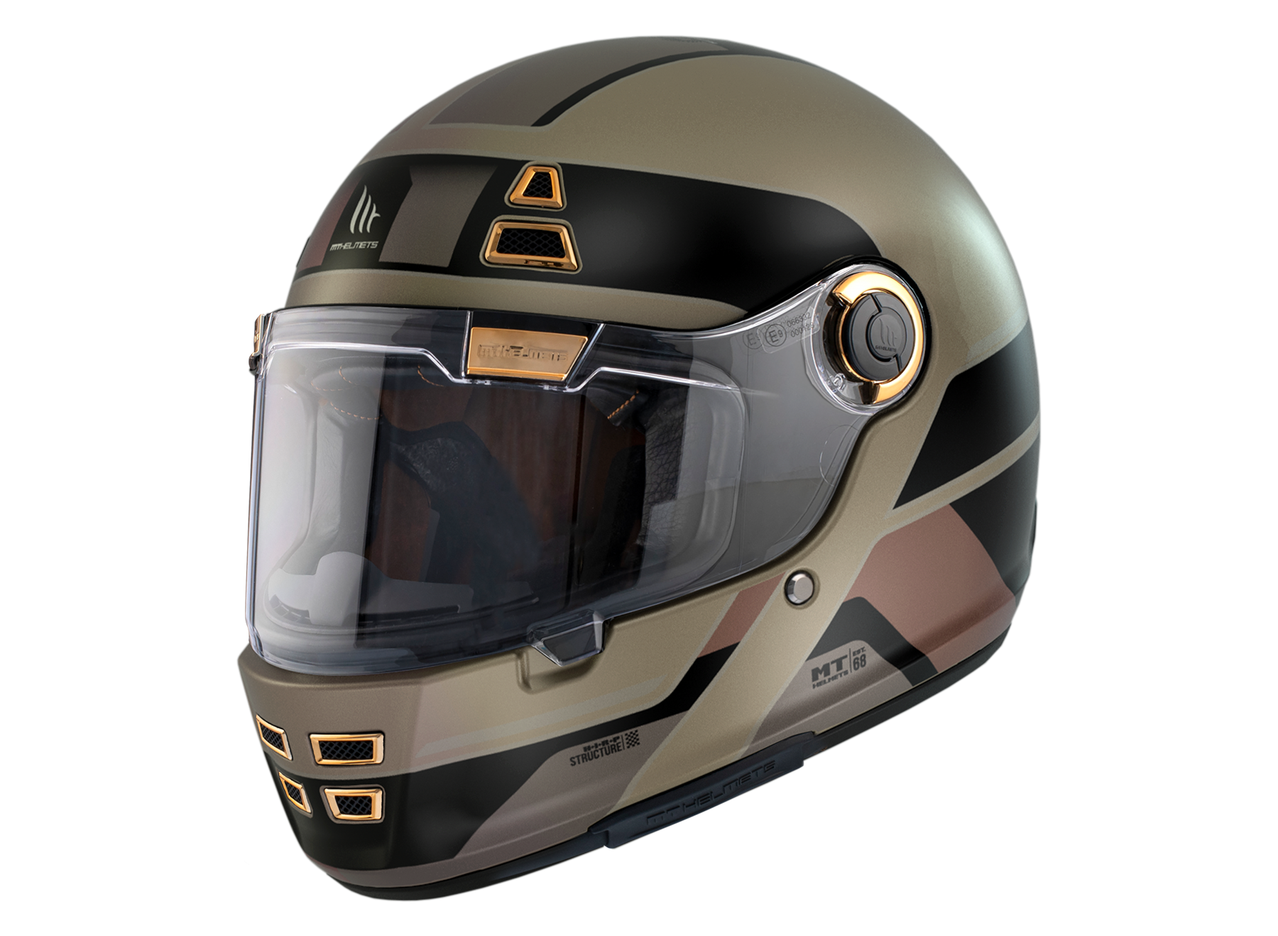 MT -hjelme Integral MC Helmet Jarama 68th C9 Gold Matt - M