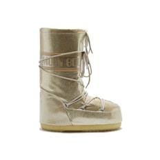 Moon Boot Kids - stövlar med glittrig detalj - barn - polyester/polyester/polyuretan/pvc/gummi/polyetentereftalat (pet) - 31/34 - Guldfärgad