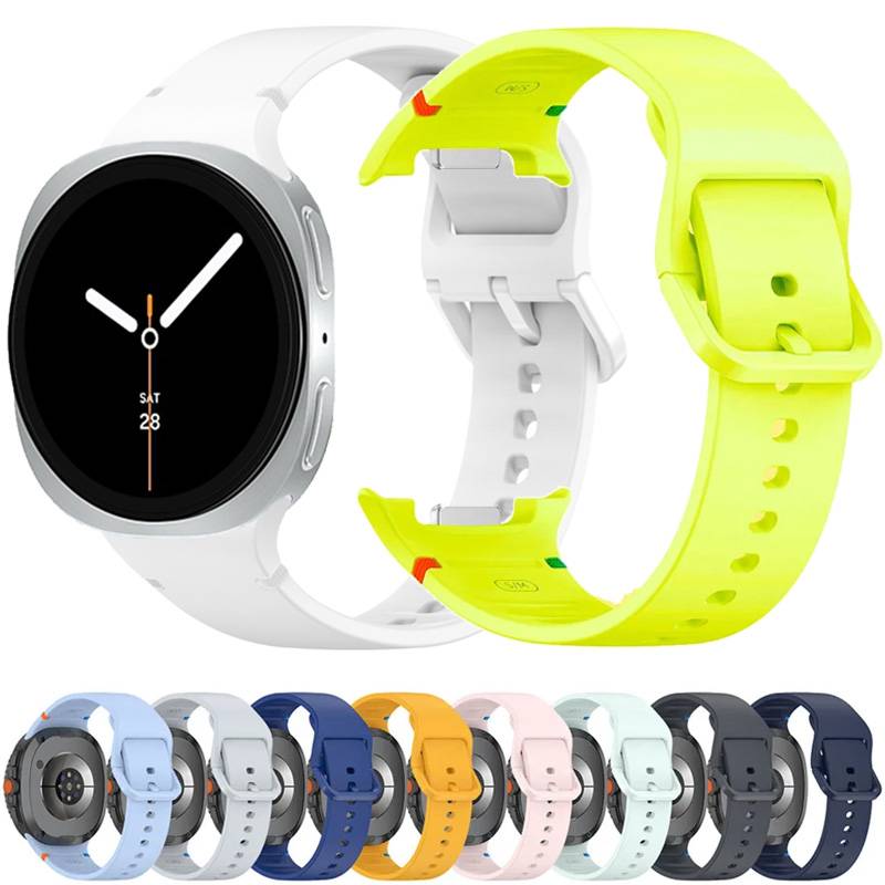 Sports Silicone Strap For Samsung Galaxy Watch 8 40mm 44mm Official Stitch Bracelet Wristband Galaxy Watch 8 Classic 46mm Correa
