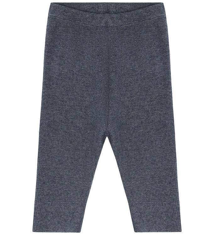 Fixoni Leggings - Rib - Vintage Indigo Melange - Fixoni - 2 år (92) - Leggings