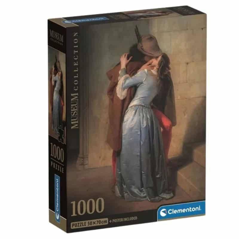 Art Hayez The Kiss 1000-bitars kompakt pussel Clementoni