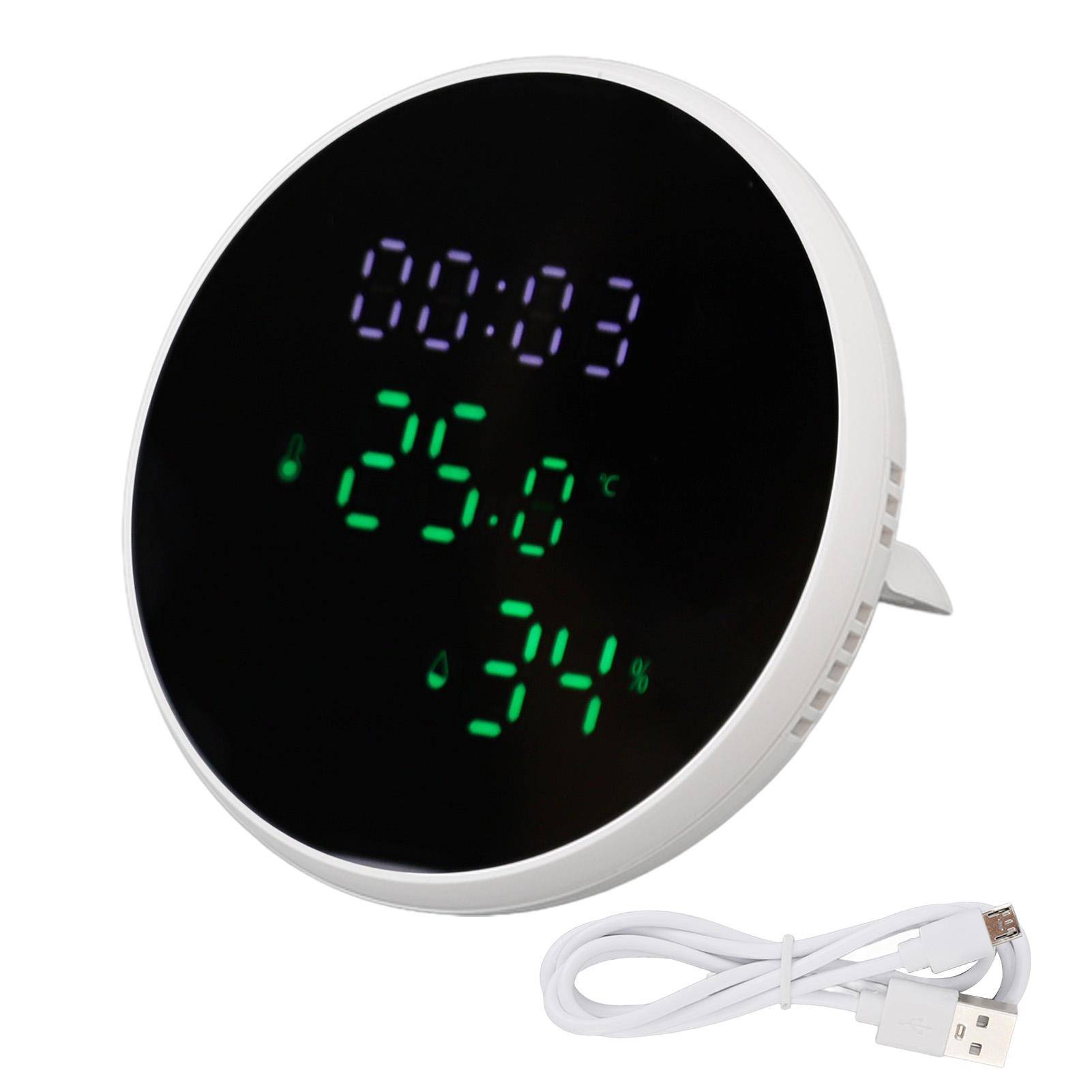WiFi Termometer Hygrometer Hög Noggrannhet Röststyrning Smart Temperatur Fuktighetssensor med LED