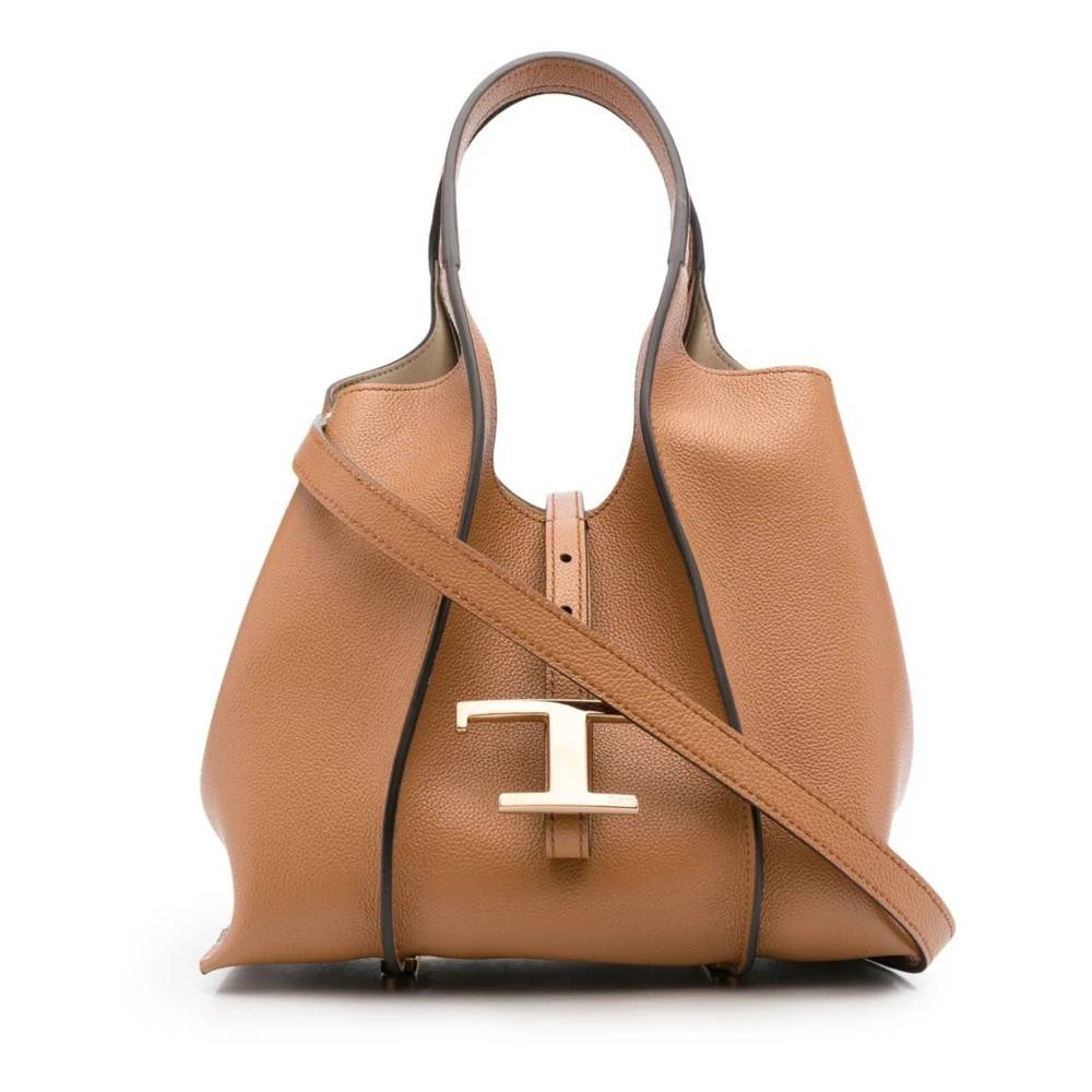 Tod's Stilfuld Lædertaske - Tasker - Dame - Brun - ONE SIZE - Uld