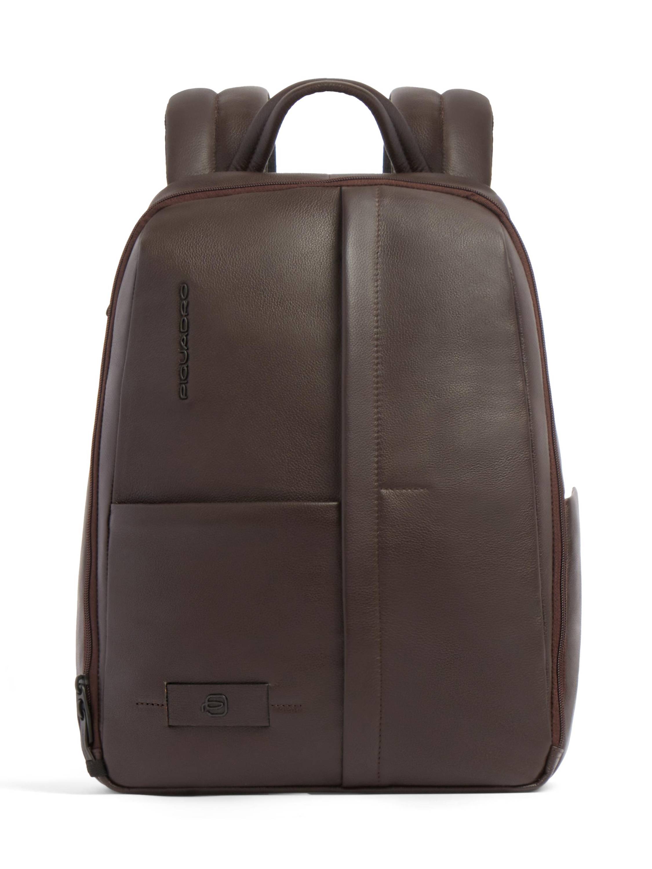 Piquadro Russel Daypack Læder 39 cm Laptoprum  Brun