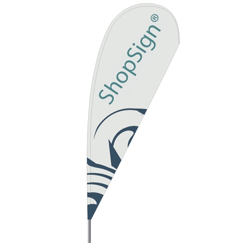 Beachflag / Eventflag, model dråbe - 380cm..