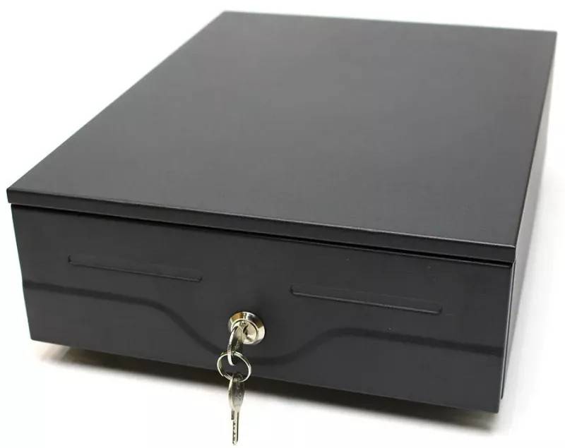 Liten kassalåda, 3 sedelfack, Svart, Metapace K-4