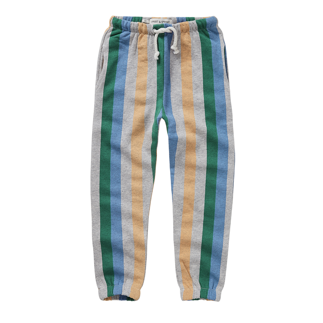 Sproet & Sprout | Sweatpants multicolour stripe | Grey melee - 2Y
