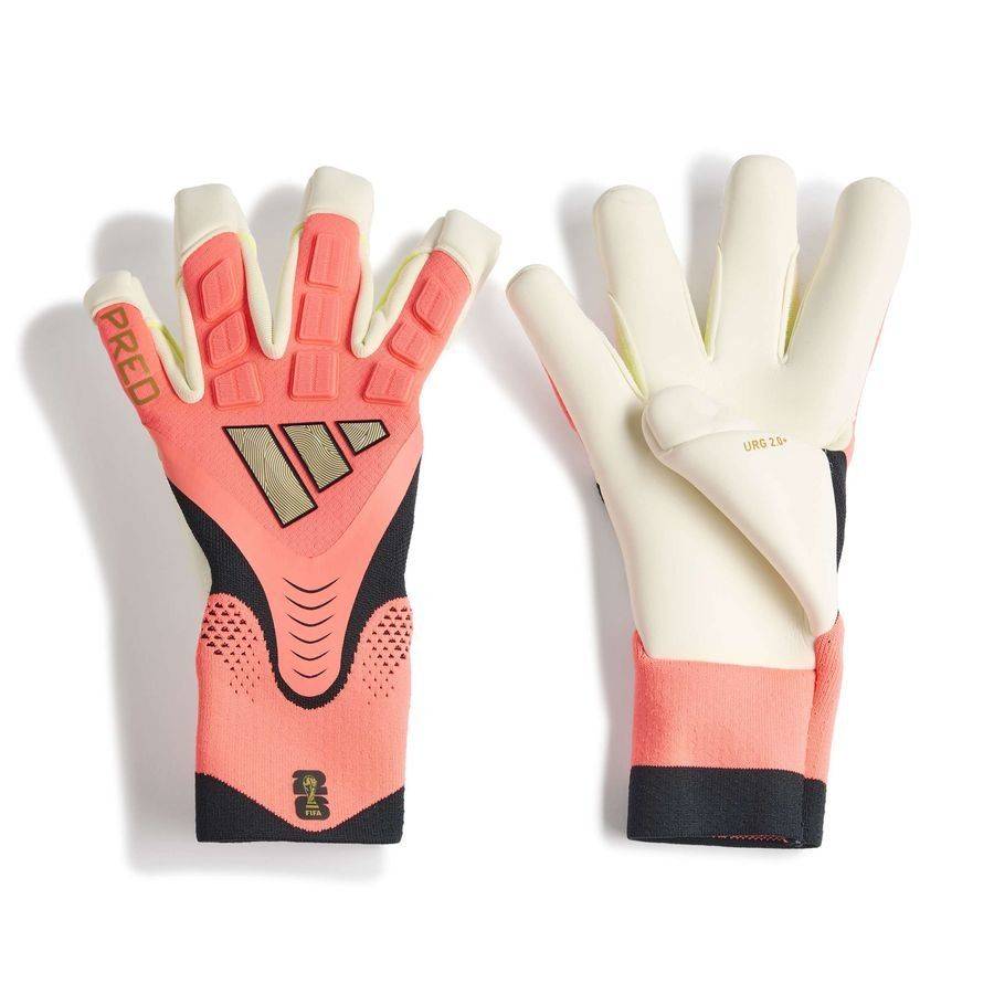 adidas Målvaktshandske Predator Pro Hybrid Road to Glory - Solar Turbo/Vit/Guld - ['Rosa'] (8½)