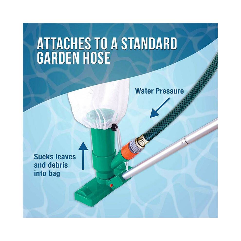 Portable Pool Vacuum Jet Underwater Cleaner with Brush for Above Ground Pool,Spas,Ponds & Fountains-US