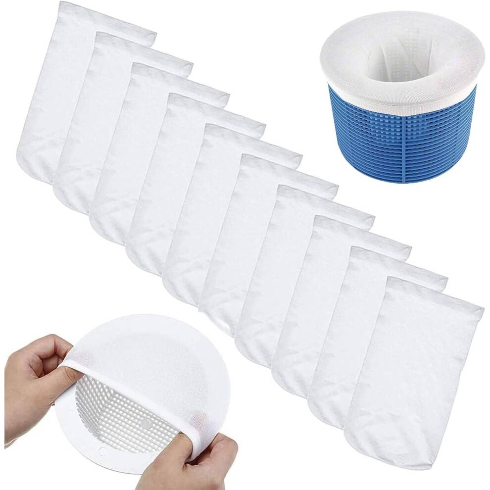 Genanvendelige nylon spandex poolskimmersokker, finmasket partikelfanger til nedgravede og overjordiske pools, blade pollenfanger, nem rengøring,