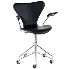 Serie 7 3217, Essential læder | Fritz Hansen Black Fuldpolstret