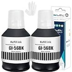 LCL kompatibel bläckpatron GI-56 GI-56BK (2 svart, pigment 135 ml), kompatibel med Canon MAXIFY GX7050 GX6050 GX5050 GX4050 GX3050