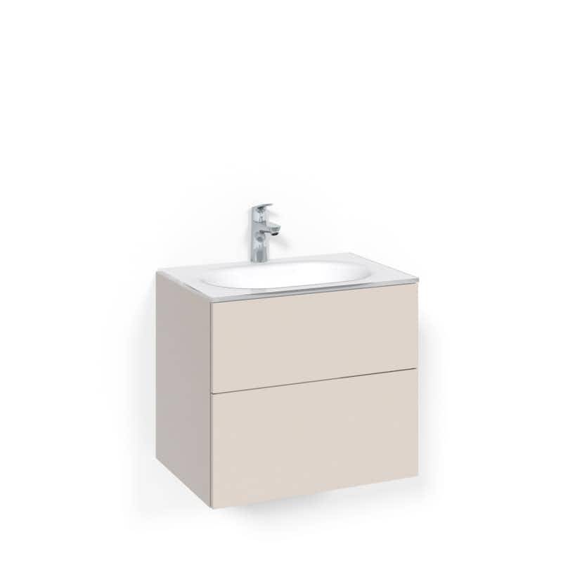 Tvättställsskåp Macro Design Crown Plain Med Glastvättställ