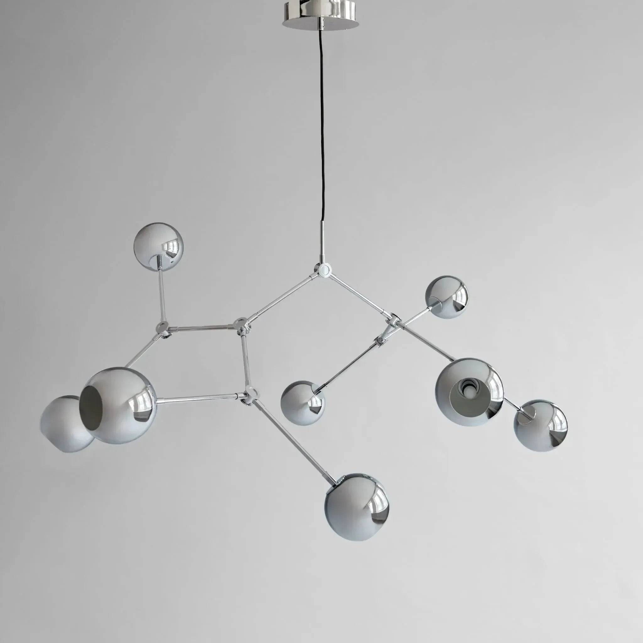 Drop Chandelier Globe - Chrome