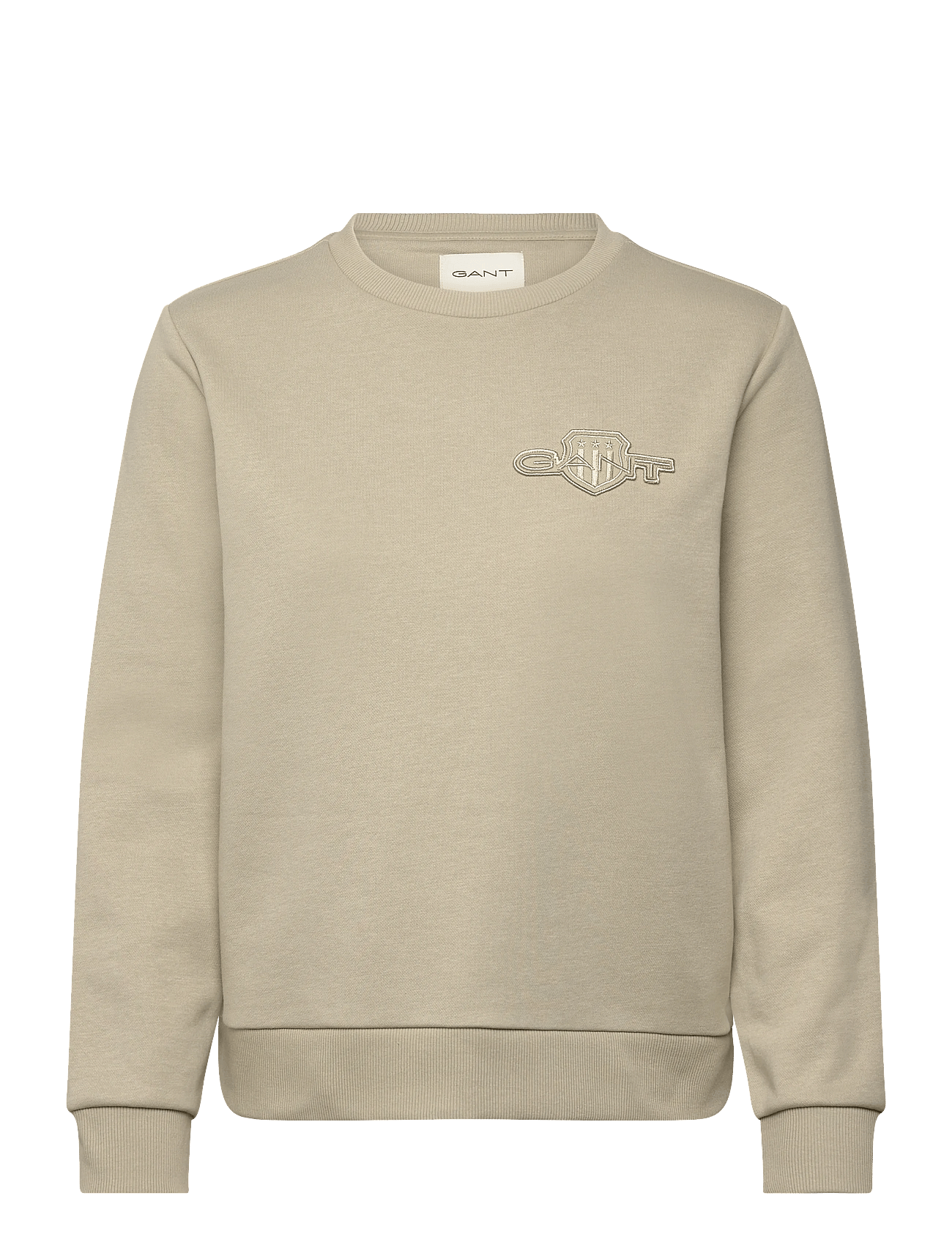 Gant Reg Tonal Shield C-Neck Sweat - Beige - XXL