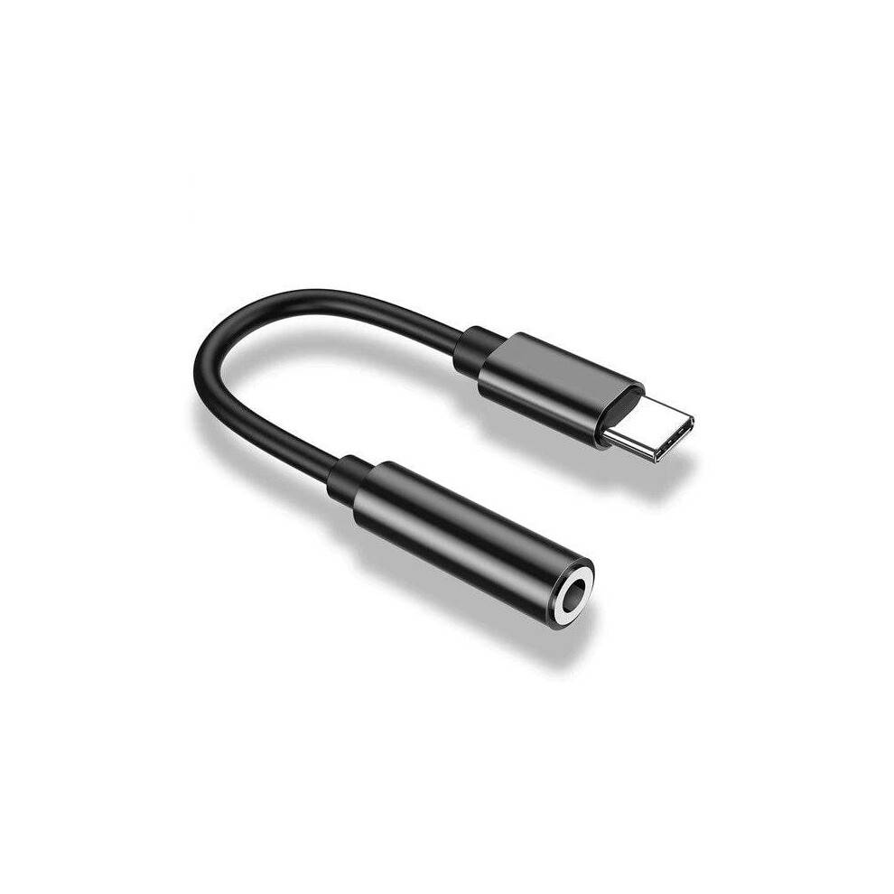 USB-C til 3,5 mm adapter kompatibel med Samsung S20S21S22Sort