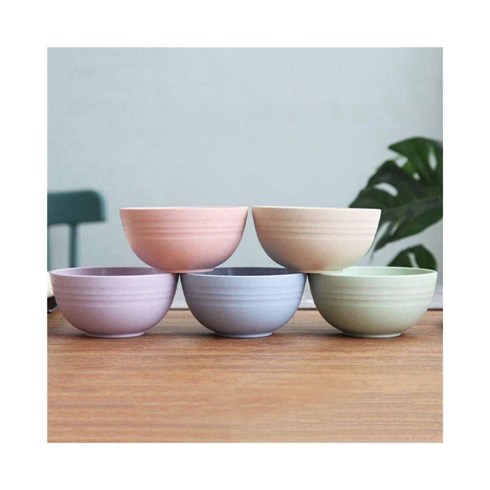 10 PCS 12cm Cereal Bowls Wheat Straw Unbreakable Reusable Bowlad Bowl Soup Bowl Noodle Container Mixing Bowls