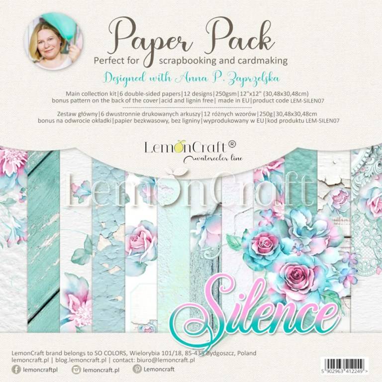 Scrapbookingpapper - 30x30cm - Silence