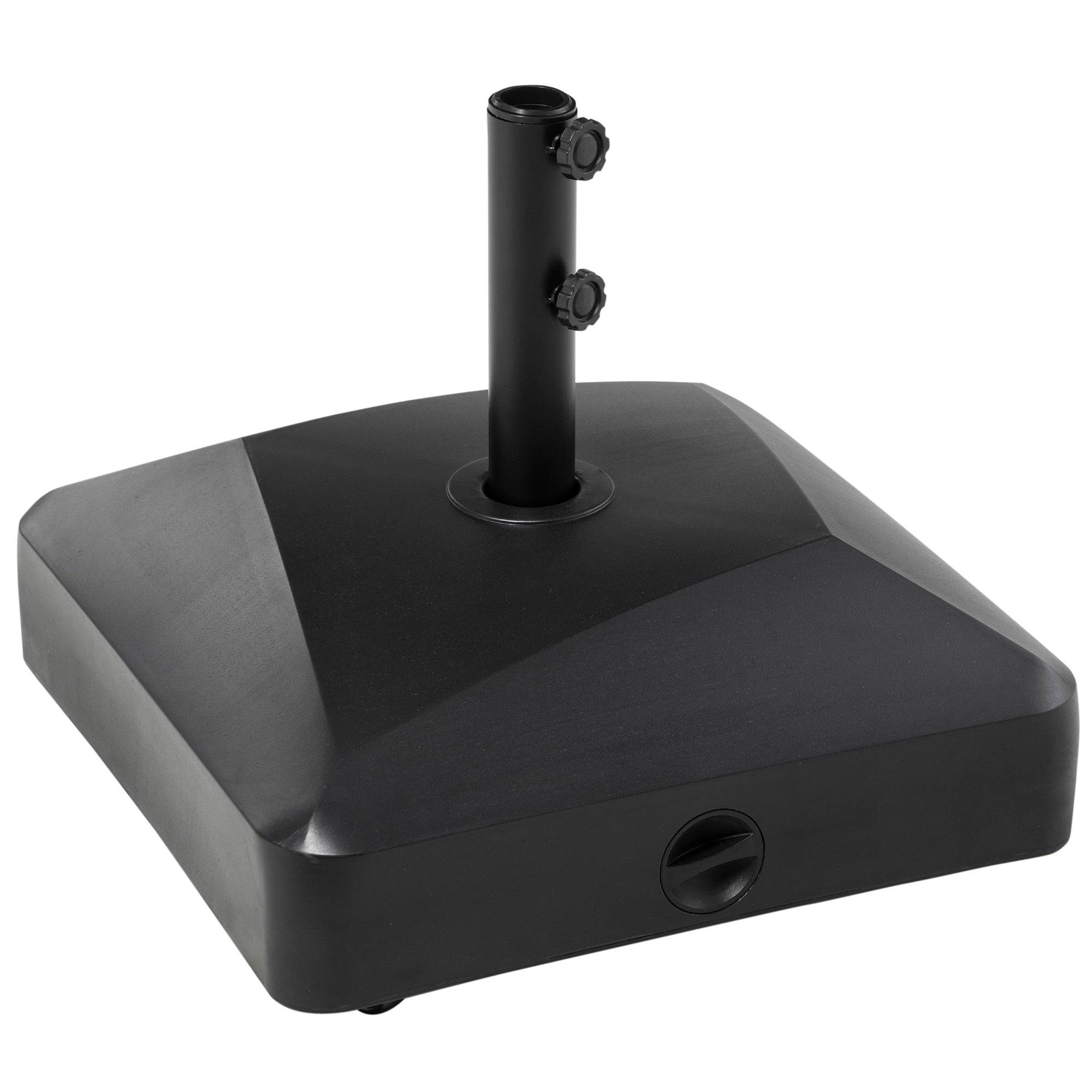 Parasolstativ, parasolfod, parasolholder, 54,5 x 54,5 x 46,5 cm, sort
