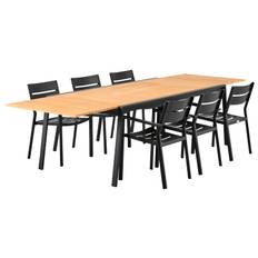 Brafab - Naos Matgrupp 100x220-320 cm ink Delia Karmstolar Svart/Teak