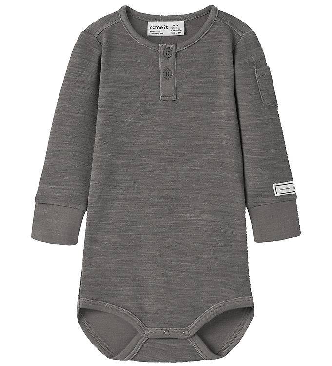 Name It Body l/æ - NbmWyla - Folkstone Gray - Name It - 74 - Body L/Æ