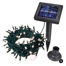 Solcellsdriven LED-ljuskedja m/100 LED (flera färger) 9 meter - Grön