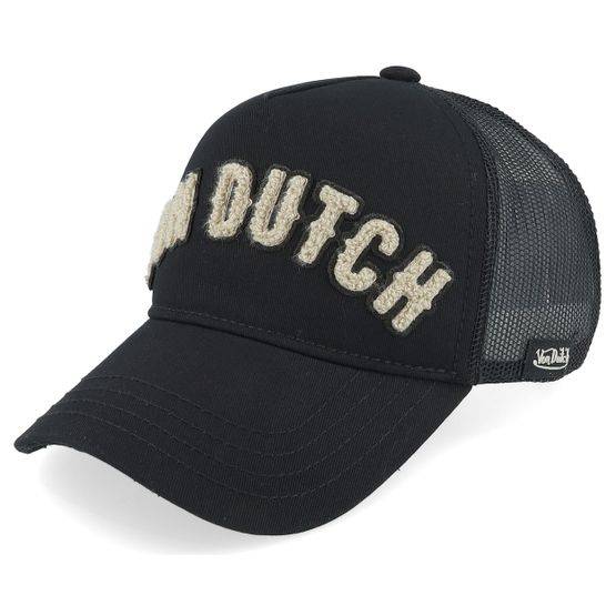 Von Dutch - Svart trucker Keps - Kids Logo Patch Black Trucker @ Hatstore
