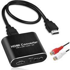 4k@60hz Hdmi-lydekstraktor med 1,2 m Hdmi-kabel Avedio Links, optisk Toslink Spdif + 3,5 mm Aux Stereo-lydudgang, Hdmi-lydkonverteradapter-splitter