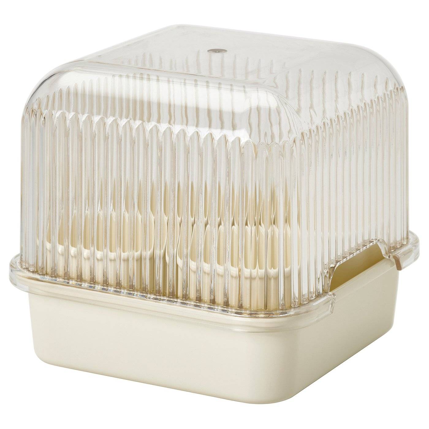 DOFTRIPS odlingsset, transparent/off-white, 16x16x14.5 cm